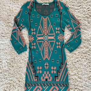 Miami Fitted Southwestern Print Dress
